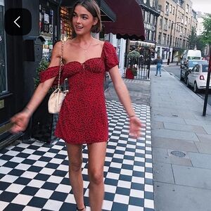 Realisation par Venus red squiggle dress